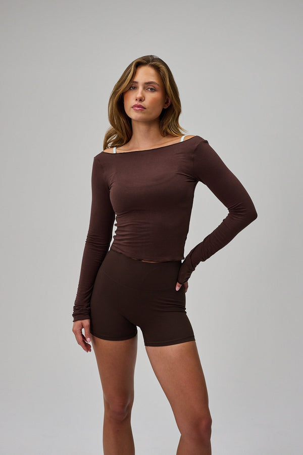 Muse Lounge Top - Pecan Brown